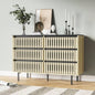 Fluted, Bedroom Storage Cabinet, Six drawer storage, Large Capacity, Modern Minimalist Drawer Cabinet, Two - tone Design