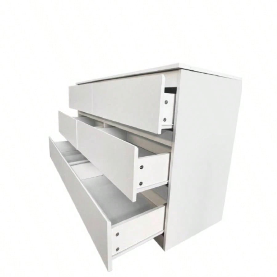 6 Drawer Double Dresser Bedroom Living Room Hallway, white