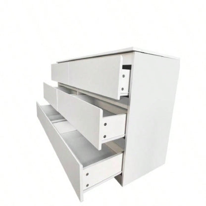 6 Drawer Double Dresser Bedroom Living Room Hallway, white
