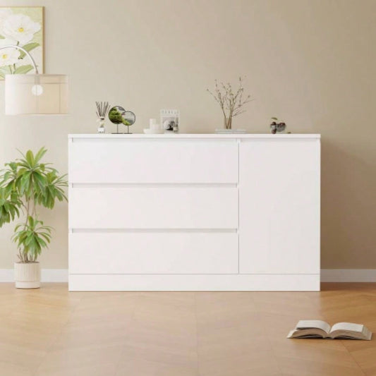 Wooden side cabinet with hidden drawers