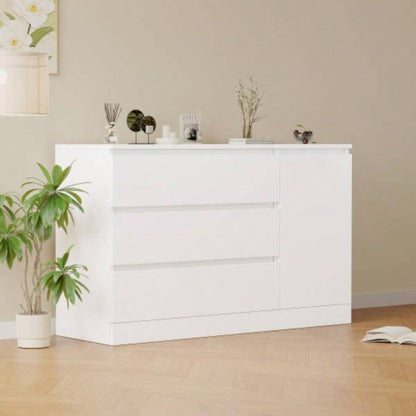 Wooden side cabinet with hidden drawers