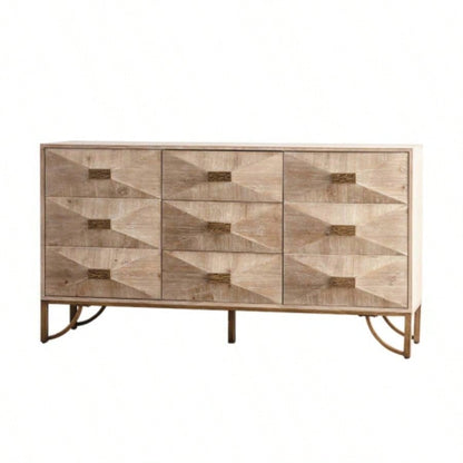 3 Drawers Dresser, Modern Dressers Chests of Drawers, TV Stand, Light Wood Dresser Bedroom, Living Room, Hallway