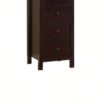Transitional Espresso Compact Design 5 - Drawer Chest Bedroom/ Small Living Space Chest of drawers