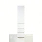 Elise Slim Modular Wood Closet Cabinet with Drawers in White