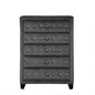 Sophia Modern Style Tufted Upholstery 5 - Drawer Chest finished with Velvet Fabric made with Wood in Gray same asG150108606 NJ inventory