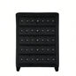 Sophia Modern Style Tufted Upholstery 5 - Drawer Chest finished with Velvet Fabric made with Wood in Gray same asG150108606 NJ inventory