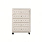 Sophia Modern Style Tufted Upholstery 5 - Drawer Chest finished with Velvet Fabric made with Wood in Gray same asG150108606 NJ inventory