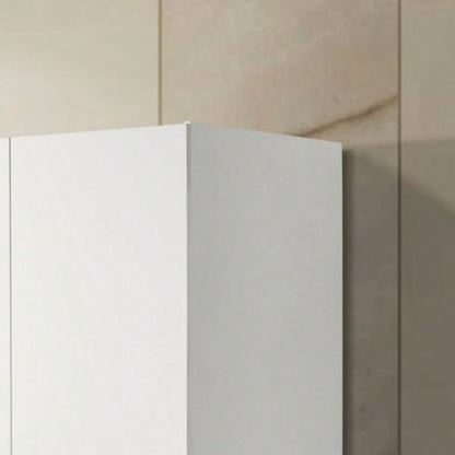 Michael 29.5 White Double Door Wardrobe Cabinet Armoire with Shelf and Hanging Rod