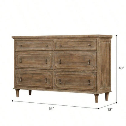 Taupe 6 - Drawer Dresser