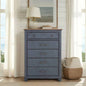 5 - Drawer Chest, No Assembly Required, Corduroy Blue