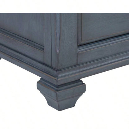 5 - Drawer Chest, No Assembly Required, Corduroy Blue