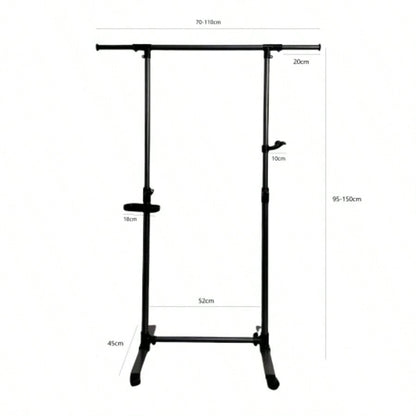 Short Clothing Racks Hanging Clothes with Bottom Shelves and Wheels Heavy Duty Rolling Clothes Rack Kids Clothing Rack Adult Coat, Closet, Wardrobe - Black