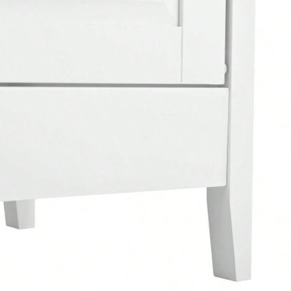 White Dresser Bedroom, 6 Drawer Dresser with Wide Drawer and Metal Handles, White Dresser, Wood Dressers Chests of Drawers Hallway, Entryway.