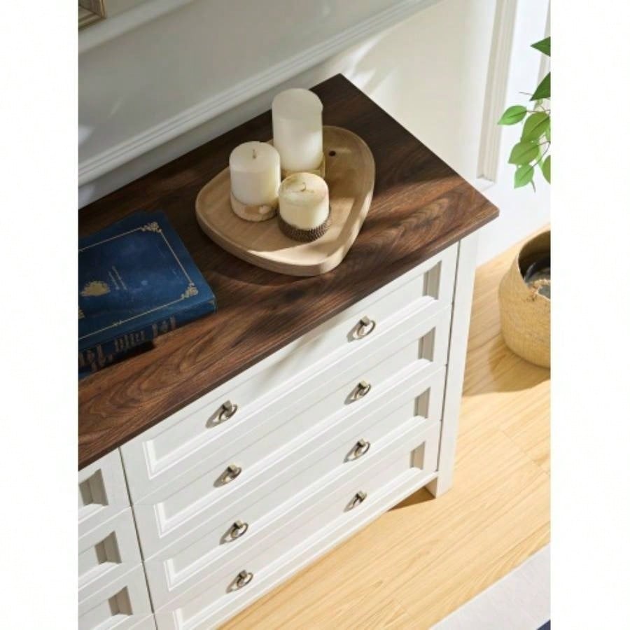 Farmhouse 8 Drawers Dresser Chests Bedroom, Wood Rustic Tall Chest of Drawers, Dressers Organizer Bedroom, Living Room, Hallway