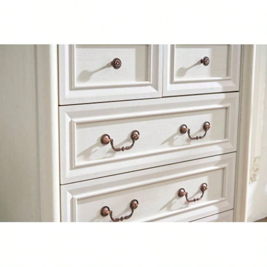 Drawer Dresser Chest Bedroom with Wooden Base and Riser Trim, Wooden Rustic Rustic Chest of Drawers, Storage Dresser Bedroom, Living Room