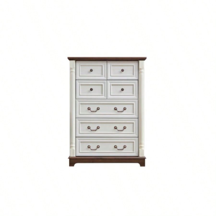 Drawer Dresser Chest Bedroom with Wooden Base and Riser Trim, Wooden Rustic Rustic Chest of Drawers, Storage Dresser Bedroom, Living Room