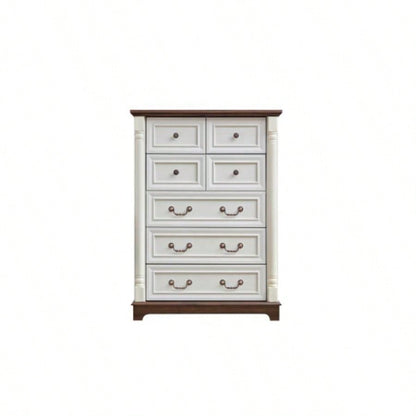 Drawer Dresser Chest Bedroom with Wooden Base and Riser Trim, Wooden Rustic Rustic Chest of Drawers, Storage Dresser Bedroom, Living Room