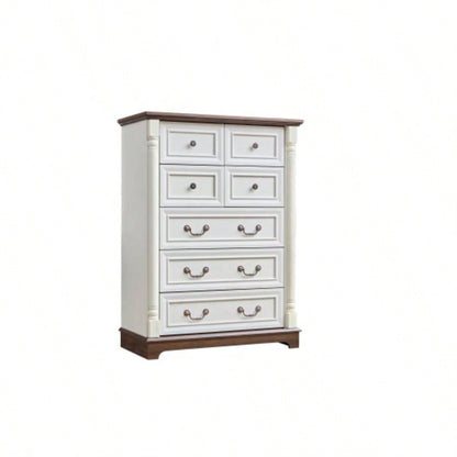 Drawer Dresser Chest Bedroom with Wooden Base and Riser Trim, Wooden Rustic Rustic Chest of Drawers, Storage Dresser Bedroom, Living Room