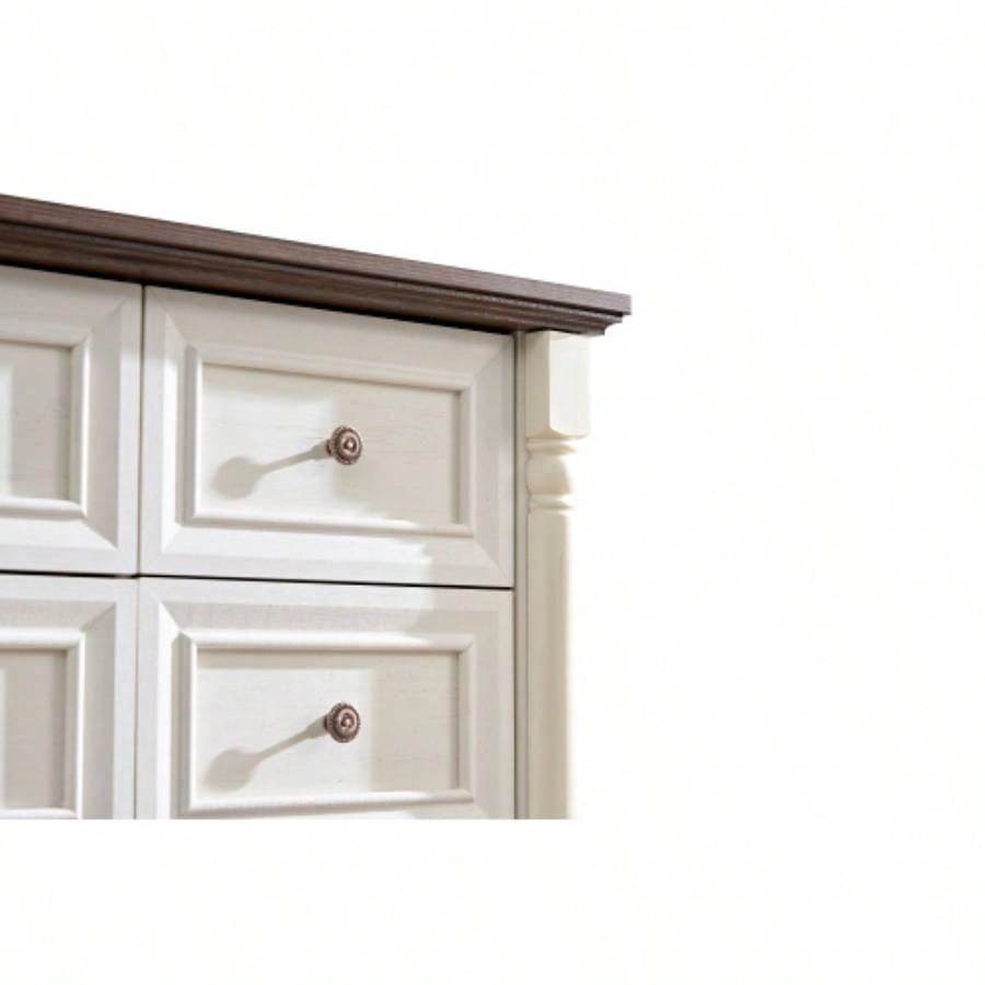 Drawer Dresser Chest Bedroom with Wooden Base and Riser Trim, Wooden Rustic Rustic Chest of Drawers, Storage Dresser Bedroom, Living Room