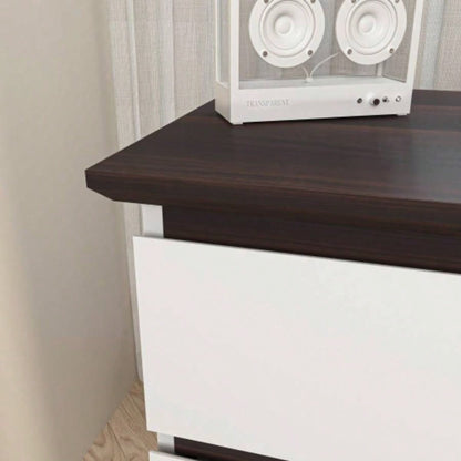 Wide size Drawer Storage Cabinet, 6 - drawer Chest of Drawers Bedroom Living Room, White Walnut color, 47.2x 15.74 Dx 30. H