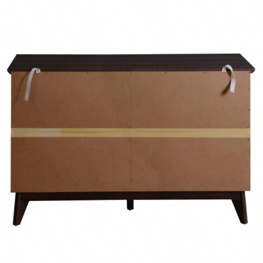 Wide size Drawer Storage Cabinet, 6 - drawer Chest of Drawers Bedroom Living Room, White Walnut color, 47.2x 15.74 Dx 30. H
