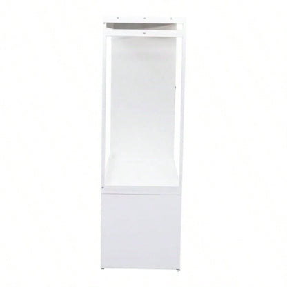 Wardrobe Closet, White Cabinet with Shelves, High wardrobe with 2 doors, some storage shelves, Large Clothing Storage with Hanging Rod Bedroom, Living/Laundry Room