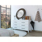 Double Dresser, Four, 6 Drawer, Superior Top, White
