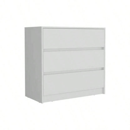 Dresser 31H, 3 Drawers, Chest of Drawers, White