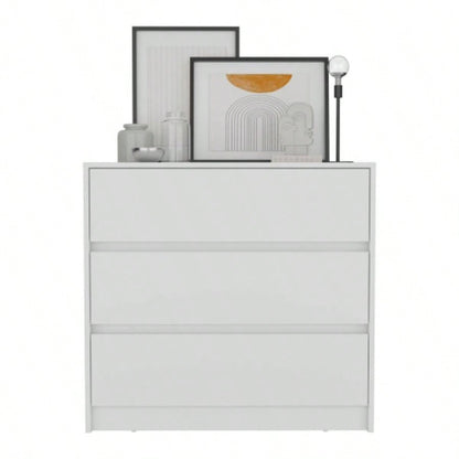 Dresser 31H, 3 Drawers, Chest of Drawers, White