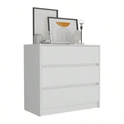 Dresser 31H, 3 Drawers, Chest of Drawers, White