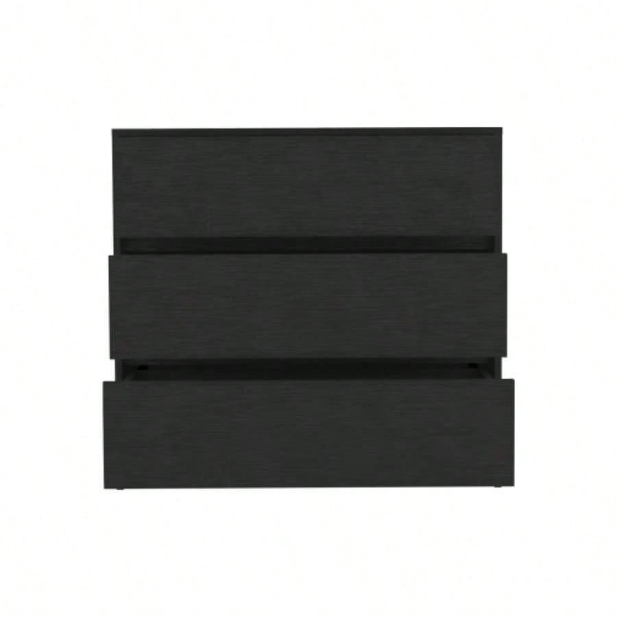 Dresser 31H, 3 Drawers, Chest of Drawers, Black