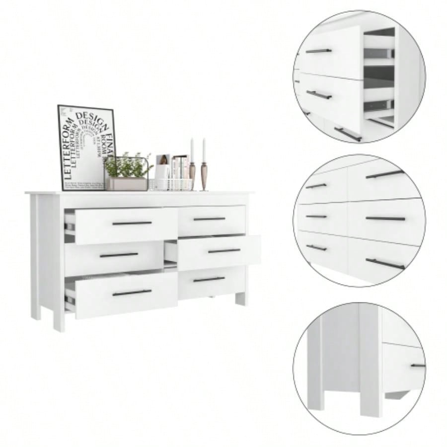 Luxor Six Drawer Double Dresser