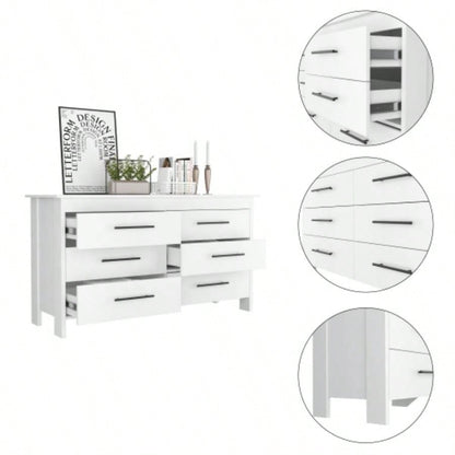 Luxor Six Drawer Double Dresser