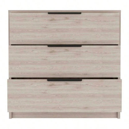 Dresser 27H, 3 Drawers Dresser, Superior Top, Light Gray