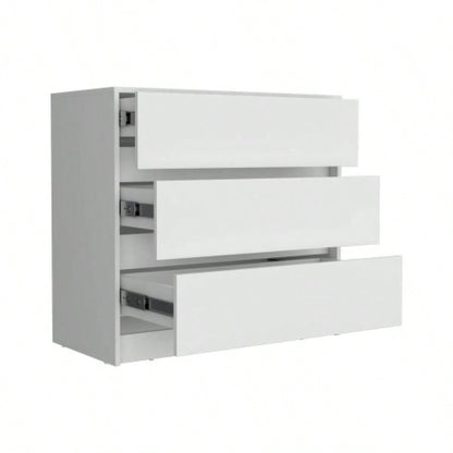 Dresser Maldus, Three Drawers, White