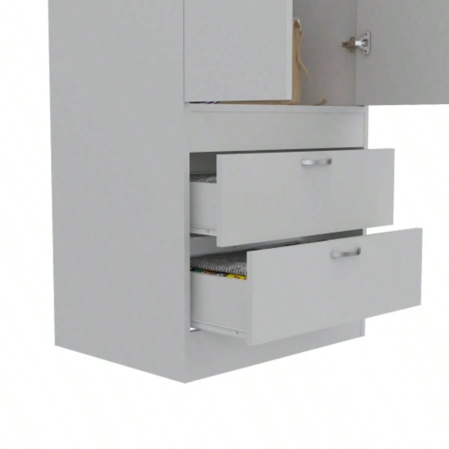 Armoire, One Large Cabinet, Two Drawers
