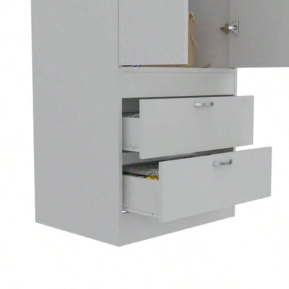 Armoire, One Large Cabinet, Two Drawers