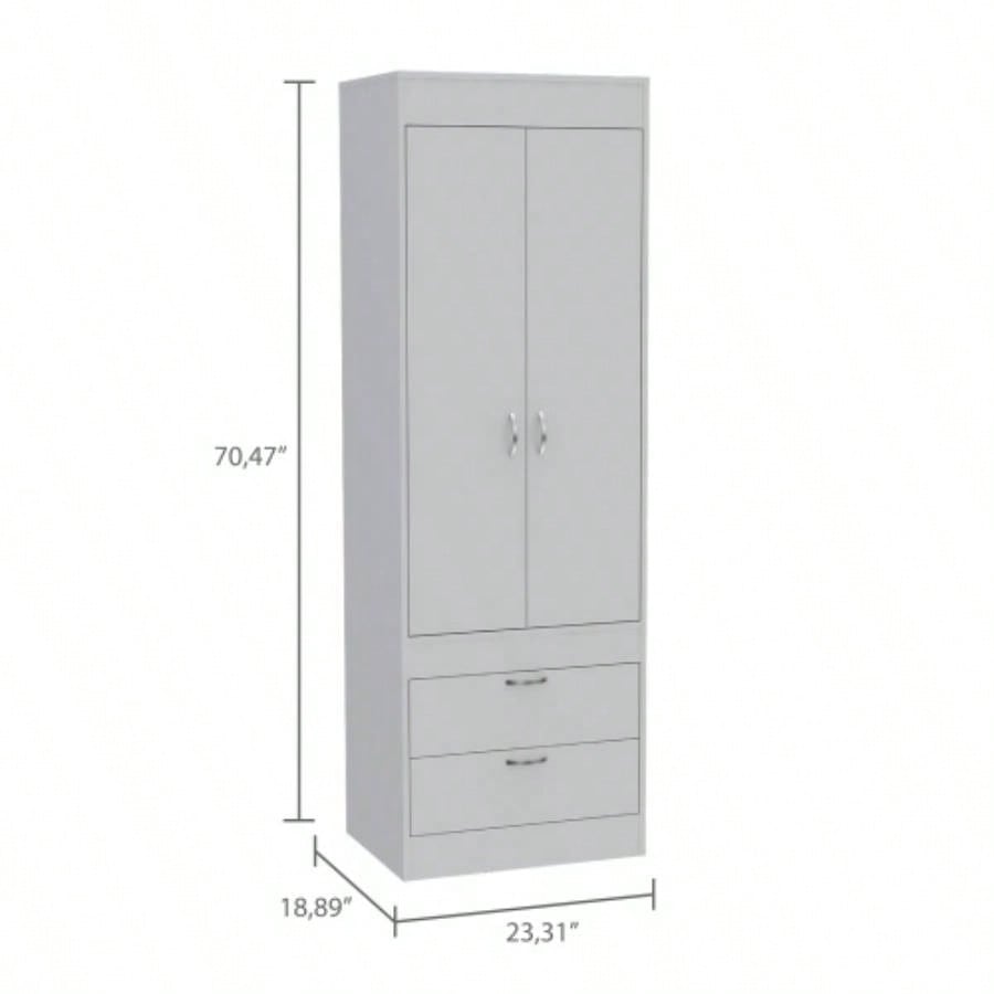 Armoire, One Large Cabinet, Two Drawers