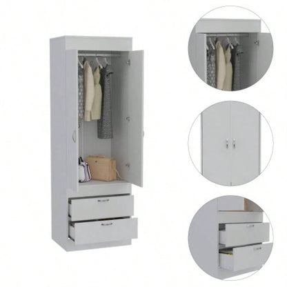Armoire, One Large Cabinet, Two Drawers
