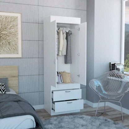 Armoire, One Large Cabinet, Two Drawers