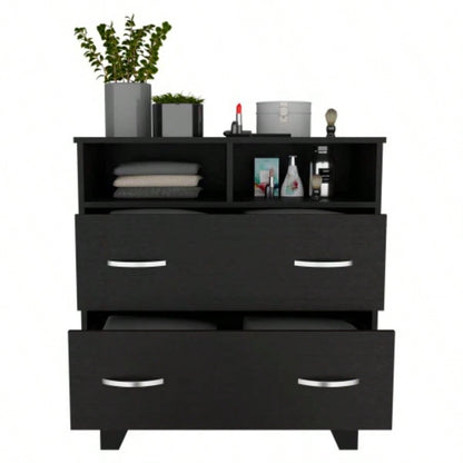 Double Drawer Dresser Arabi, Bedroom, Black