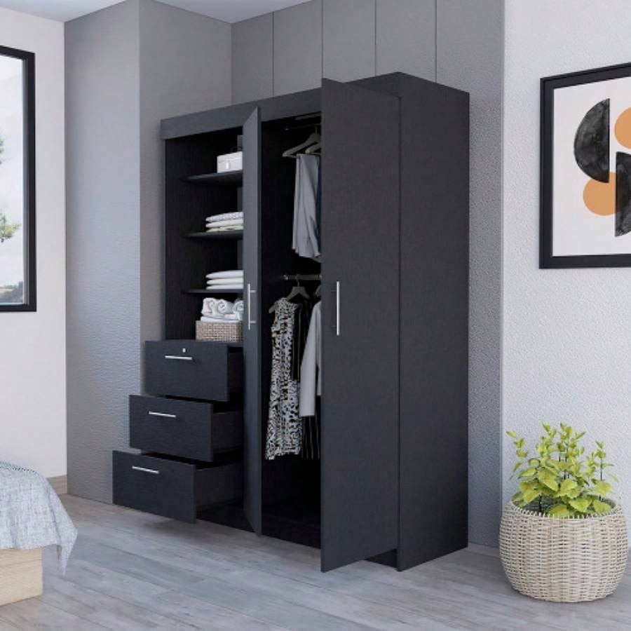 Armoire Rumanu, Bedroom, Black