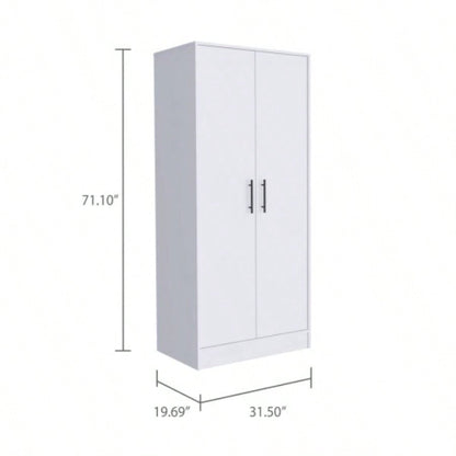 Double Door Armoire, One Cabinet, Hidden Drawer