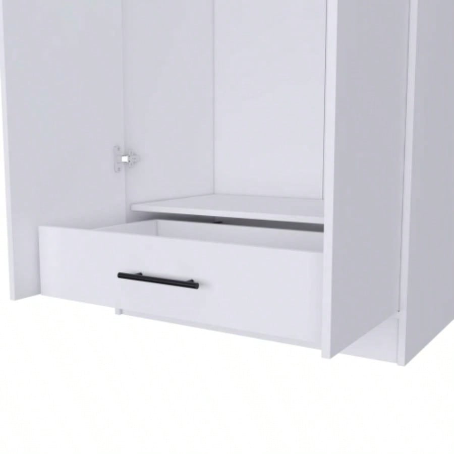 Double Door Armoire, One Cabinet, Hidden Drawer