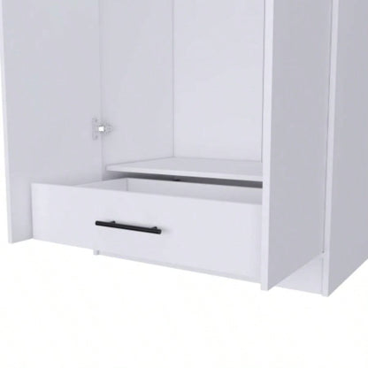Double Door Armoire, One Cabinet, Hidden Drawer