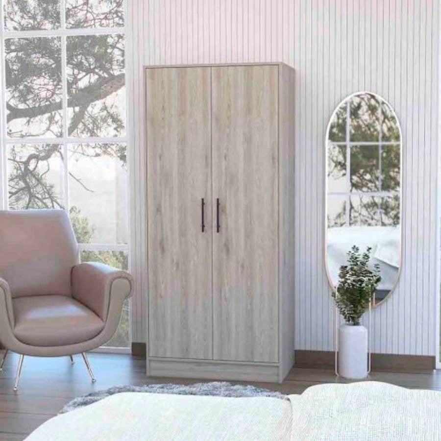 Double Door Armoire, One Cabinet, Hidden Drawer