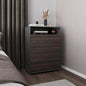 Dresser, 4 Drawers, 1 Shelf, Matt Gray/ Dark Oak