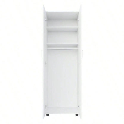 Armoire, Two Shelves, Rod, Double Door Cabinet Armoire