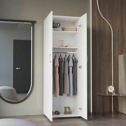 Armoire, Two Shelves, Rod, Double Door Cabinet Armoire