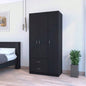 Eureka Three Door Armoire, Two Drawers, Rod